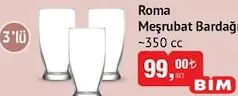 LAV ROMA MEŞRUBAT BARDAĞI 3'LÜ 350 CC